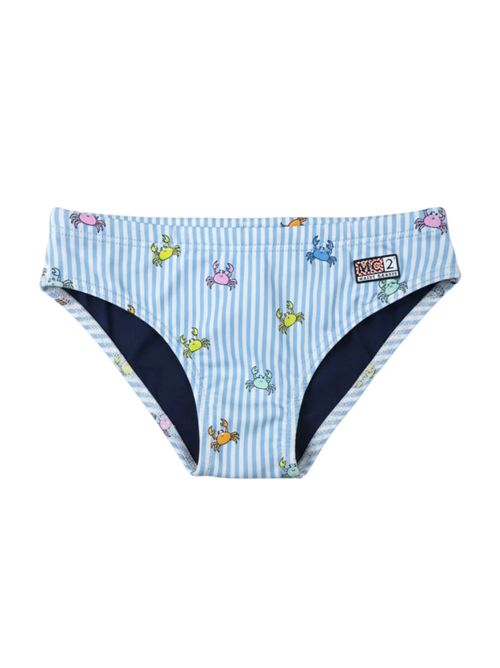 Mc2 Saint Barth Slip Da Bagno Billy A Righe Con Granchietti MC2 SAINT BARTH | BIL0001/01081L